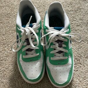 Nike Air Green and White Sneakers